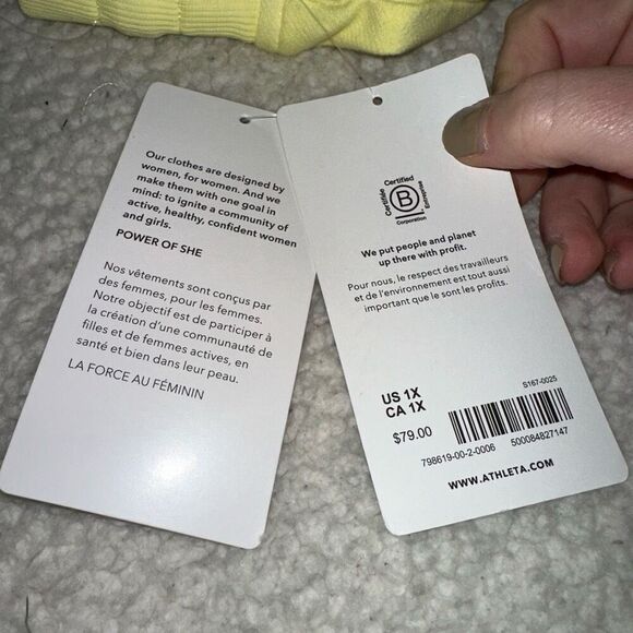 Athleta Women’s Farallon Midi Shorts Light Yellow Size 1XL NWT - Picture 7 of 9